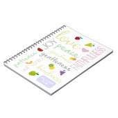 tweekleppige vruchten van de heilige gedistilleerd notitieboek (Linkerzijde)