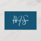 Tweekleur Minimalistisch Eenvoudig Twee Initiaal L Visitekaartje (Voorkant)