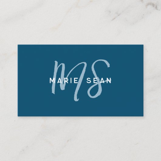 Tweekleur Minimalistisch Eenvoudig Twee Initiaal L Visitekaartje (Voorkant)