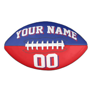 Tweekleurig Blauw En Rood Aangepaste Voetbal American Football