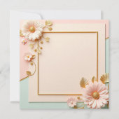 Tweekleurig bloemmotief  kaart (Voorkant)