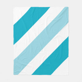 tweekleurig gestreept fleece deken