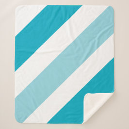 tweekleurig gestreept sherpa deken