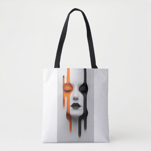 Tweekleurig Gezicht Tote Bag (Voorkant)