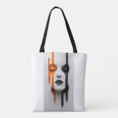 Tweekleurig Gezicht Tote Bag (Achterkant)