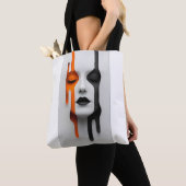 Tweekleurig Gezicht Tote Bag (Dichtbij)
