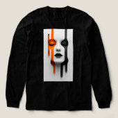 Tweekleurig gezicht Tri-Blend shirt (Voorkant)