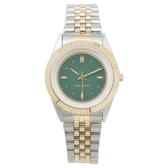 Tweekleurig gouden en zilveren luxe horloge (Voorkant)