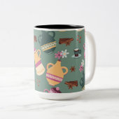 Tweekleurig koffiekop ontwerp tweekleurige koffiemok (Voorkant rechts)