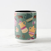 Tweekleurig koffiekop ontwerp tweekleurige koffiemok (Center)