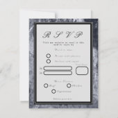 Tweekleurig marmeren monogram - Kies je kleuren RSVP Kaartje (Achterkant)