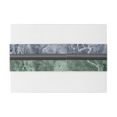 Tweekleurig marmeren monogram - Kies je kleuren Uitnodigingen Wikkel (Achterkant Voorbeeld)