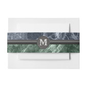 Tweekleurig marmeren monogram - Kies je kleuren Uitnodigingen Wikkel (Voorkant Voorbeeld)