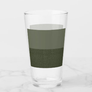 Tweekleurig mos groen custom pint glas
