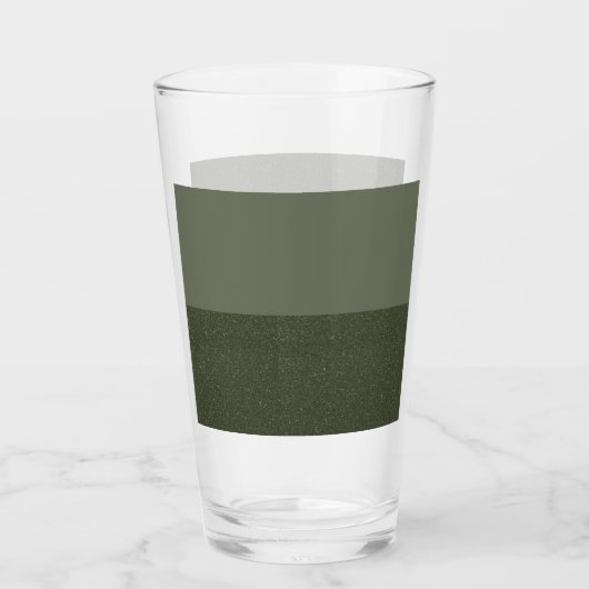 Tweekleurig mos groen custom pint glas (Voorkant)