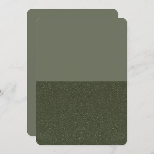 Tweekleurig mos groen Save the Date Kaart – Aanpas (Voorkant / Achterkant)