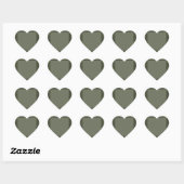 Tweekleurig mosgroen hartsticker hart sticker (Vel)