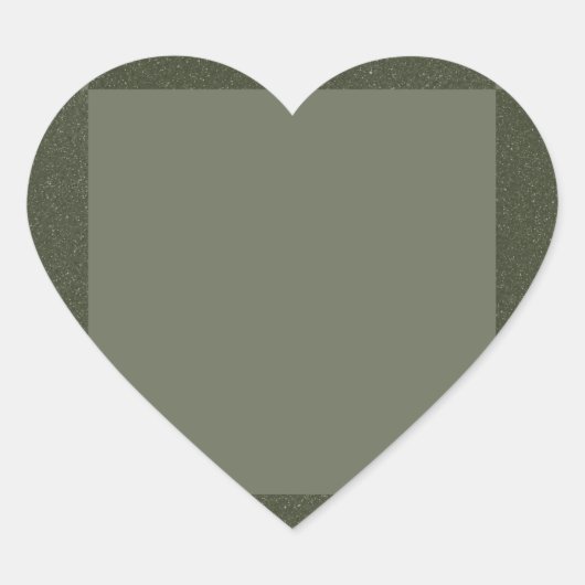Tweekleurig mosgroen hartsticker hart sticker (Voorkant)