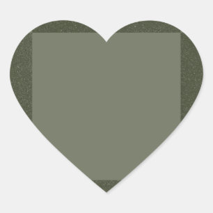 Tweekleurig mosgroen hartsticker hart sticker