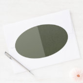 Tweekleurig mosgroene ovale sticker – Aanpasbaar (Envelop)