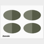 Tweekleurig mosgroene ovale sticker – Aanpasbaar (Vel)