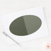 Tweekleurig mosgroene ovale sticker – Aanpasbaar (Envelop)