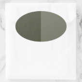 Tweekleurig mosgroene ovale sticker – Aanpasbaar (Tas)