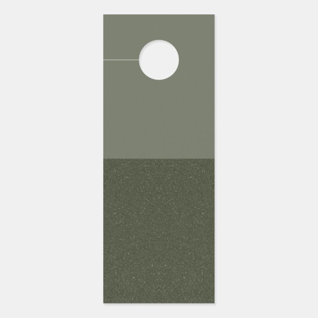 Tweekleurig Moss Green Door Label – Horizontale Sp Deurhanger (Voorkant)