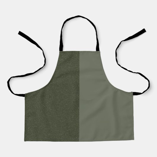 Tweekleurig Moss Groen Kinder Schort – (Voorkant)