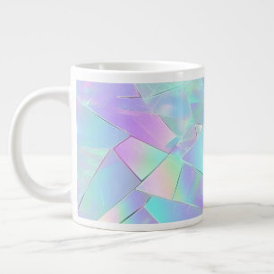 Tweekleurig & Paarse Iriserende Ontwerp Grote Koffiekop