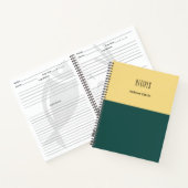 Tweekleurig persoonlijk recept notitieboek (Binnen)