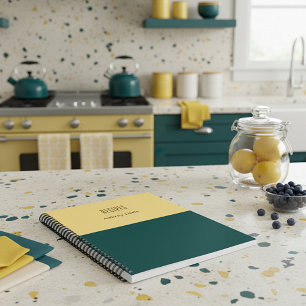Tweekleurig persoonlijk recept notitieboek