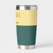 Tweekleurige aangepaste gepersonaliseerde geïsoleerde drinkbeker (Achterkant)