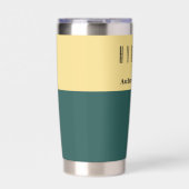 Tweekleurige aangepaste gepersonaliseerde geïsoleerde drinkbeker (Voorkant)