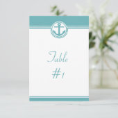 Tweekleurige ankerontvangsttafelkaart kaart (Staand voorkant)