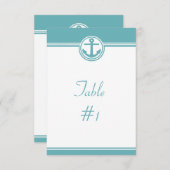 Tweekleurige ankerontvangsttafelkaart kaart (Voorkant / Achterkant)