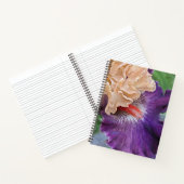 Tweekleurige baardiris bloem bloemstuk notitieboek (Binnen)