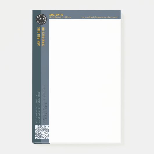 Tweekleurige Business Post-it® Notes (Voorkant)