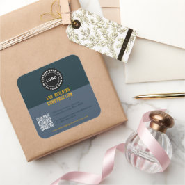 Tweekleurige Business Vierkante Sticker