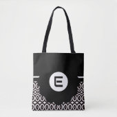 Tweekleurige Chevron En Traandrop Tote Bag (Voorkant)