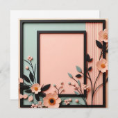 Tweekleurige dimensionale bloem kaart (Voorkant / Achterkant)