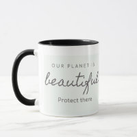 Tweekleurige Eco-Verantwoorde Mok – "Onze Planeet