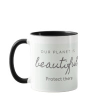 Tweekleurige Eco-Verantwoorde Mok – "Onze Planeet