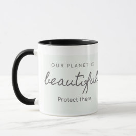 Tweekleurige Eco-Verantwoorde Mok – "Onze Planeet