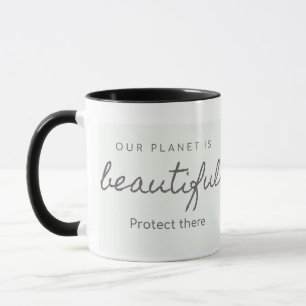Tweekleurige Eco-Verantwoorde Mok – "Onze Planeet