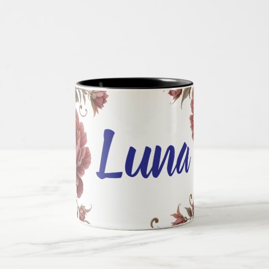  tweekleurige florale mok (Center)