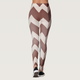 Tweekleurige geometrische abstracte oversized chev leggings