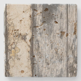 Tweekleurige houten Travertine onderzetter