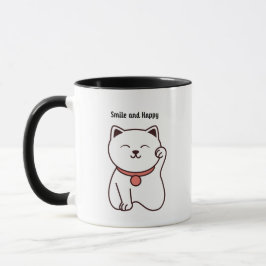 Tweekleurige kat koffiekop mok
