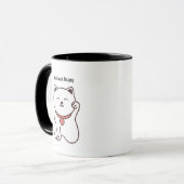 Tweekleurige kat koffiekop mok (Voorkant links)